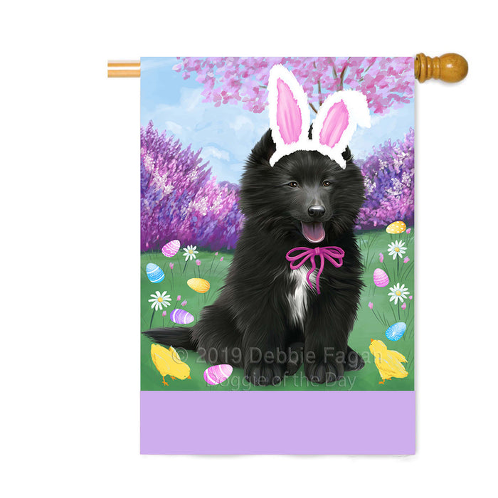 Personalized Easter Holiday Belgian Shepherd Dog Custom House Flag FLG-DOTD-A58804