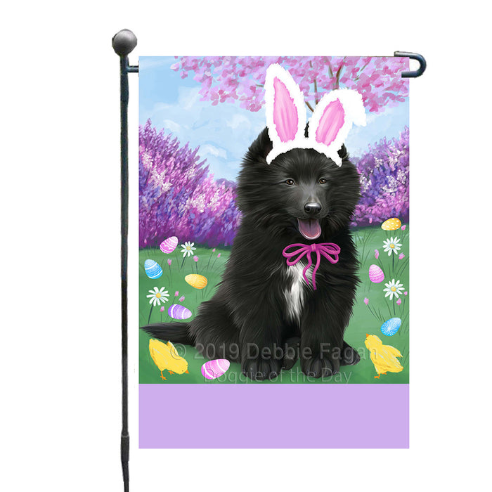 Personalized Easter Holiday Belgian Shepherd Dog Custom Garden Flags GFLG-DOTD-A58748