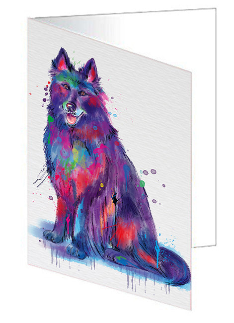 Watercolor Belgium Shepherd Dog Handmade Artwork Assorted Pets Greeting Cards and Note Cards with Envelopes for All Occasions and Holiday Seasons GCD76733