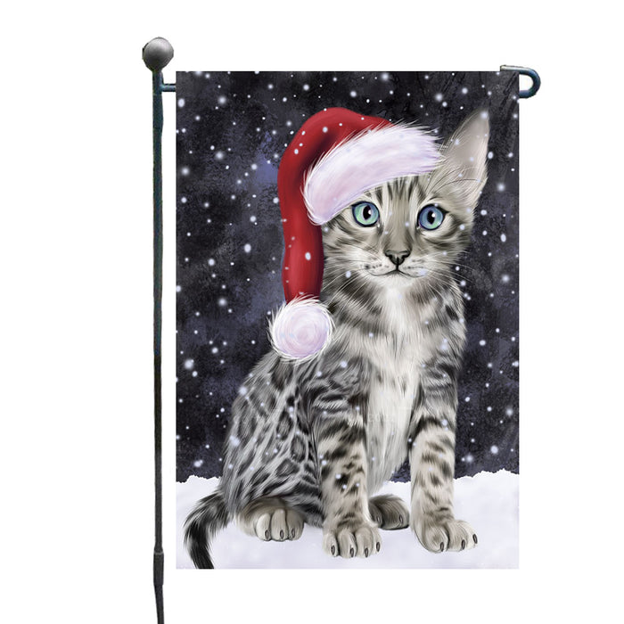 Christmas Let it Snow Bengal Cat Garden Flags Outdoor Decor for Homes and Gardens Double Sided Garden Yard Spring Decorative Vertical Home Flags Garden Porch Lawn Flag for Decorations GFLG68758