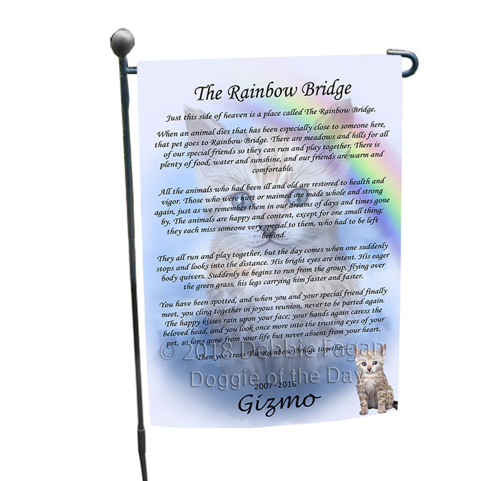 Rainbow Bridge Bengal Cat Garden Flag GFLG56042