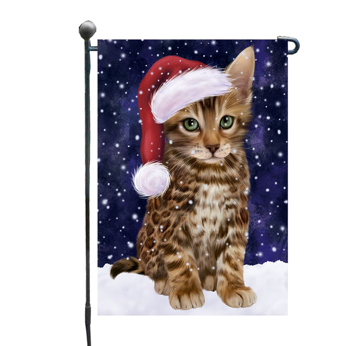 Christmas Let it Snow Bengal Cat Garden Flags Outdoor Decor for Homes and Gardens Double Sided Garden Yard Spring Decorative Vertical Home Flags Garden Porch Lawn Flag for Decorations GFLG68759