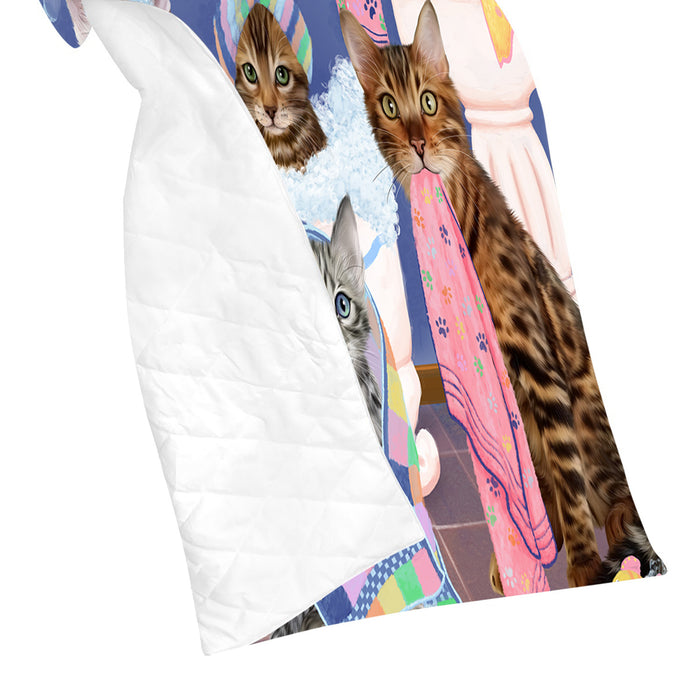 Rub A Dub Dogs In A Tub Bengal Cats Quilt