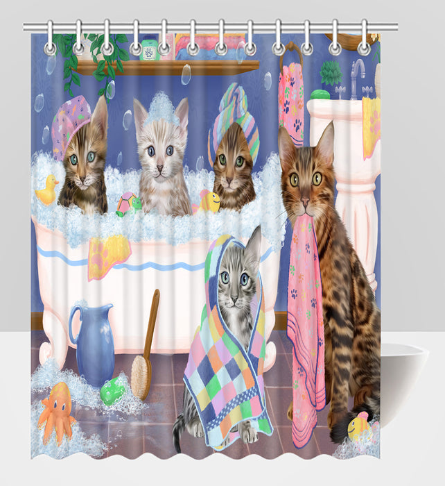 Rub A Dub Dogs In A Tub Bengal Cats Shower Curtain