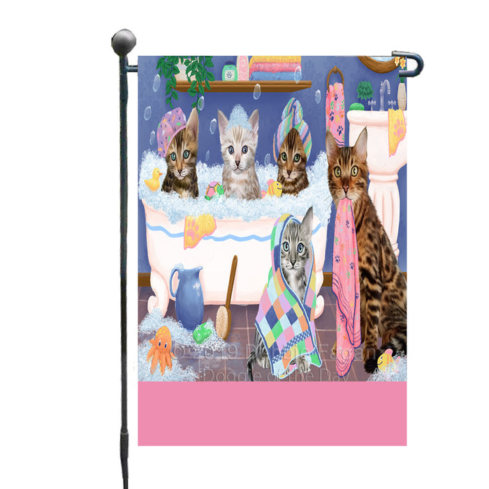 Personalized Rub A Dub Dogs In A Tub Bengal Cats Custom Garden Flag GFLG64849