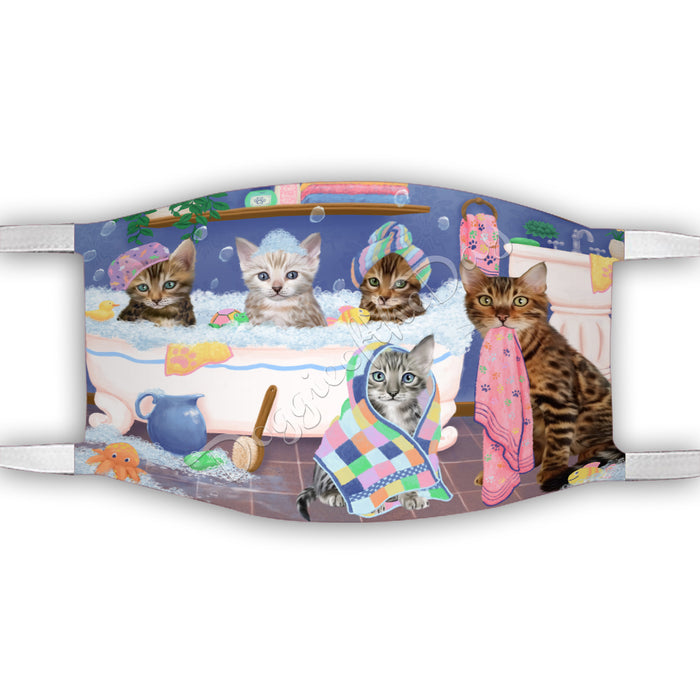 Rub A Dub Dogs In A Tub  Bengal Cats Face Mask FM49476
