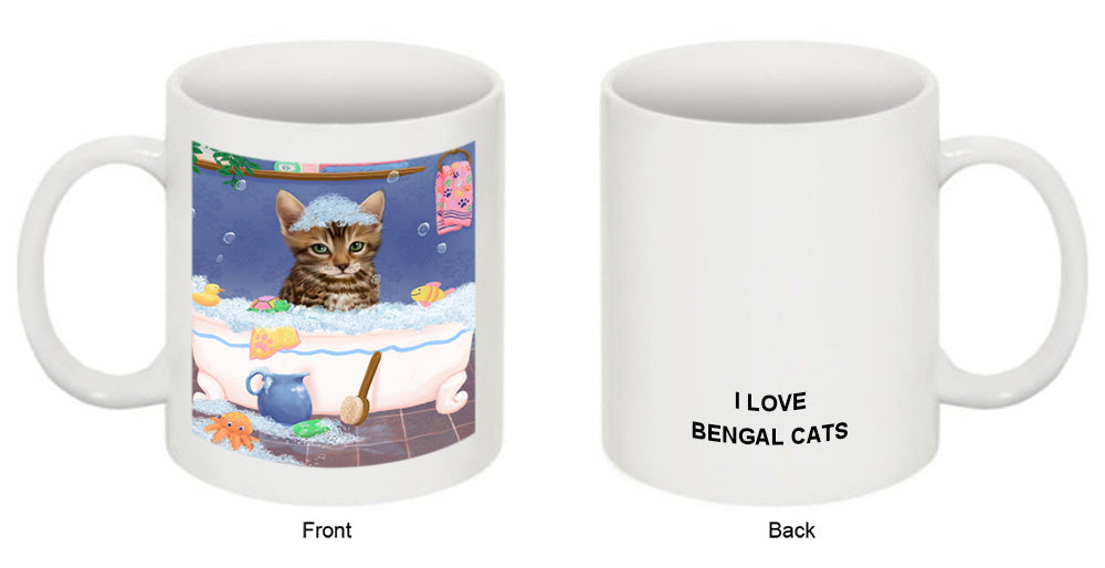 Rub A Dub Dog In A Tub Bengal Cat Coffee Mug MUG52703