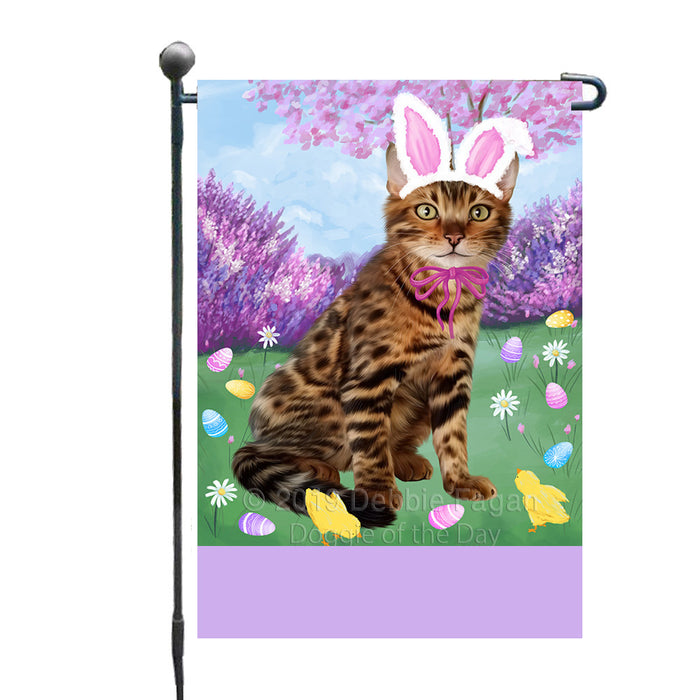 Personalized Easter Holiday Bengal Cat Custom Garden Flags GFLG-DOTD-A58749