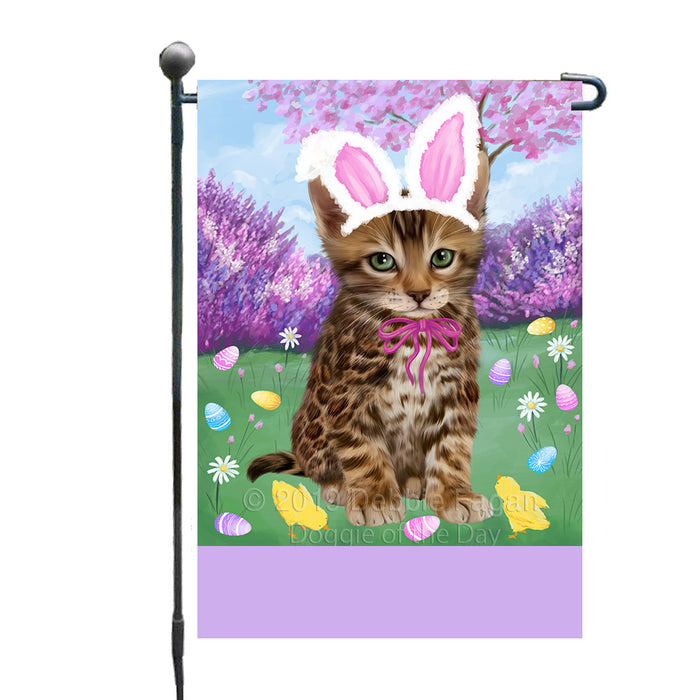 Personalized Easter Holiday Bengal Cat Custom Garden Flags GFLG-DOTD-A58751