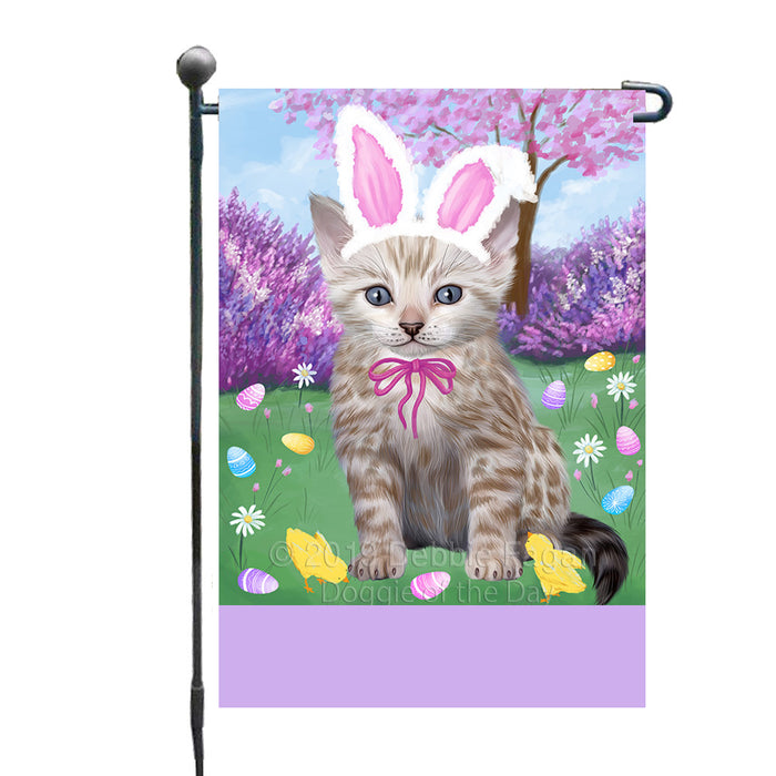 Personalized Easter Holiday Bengal Cat Custom Garden Flags GFLG-DOTD-A58752