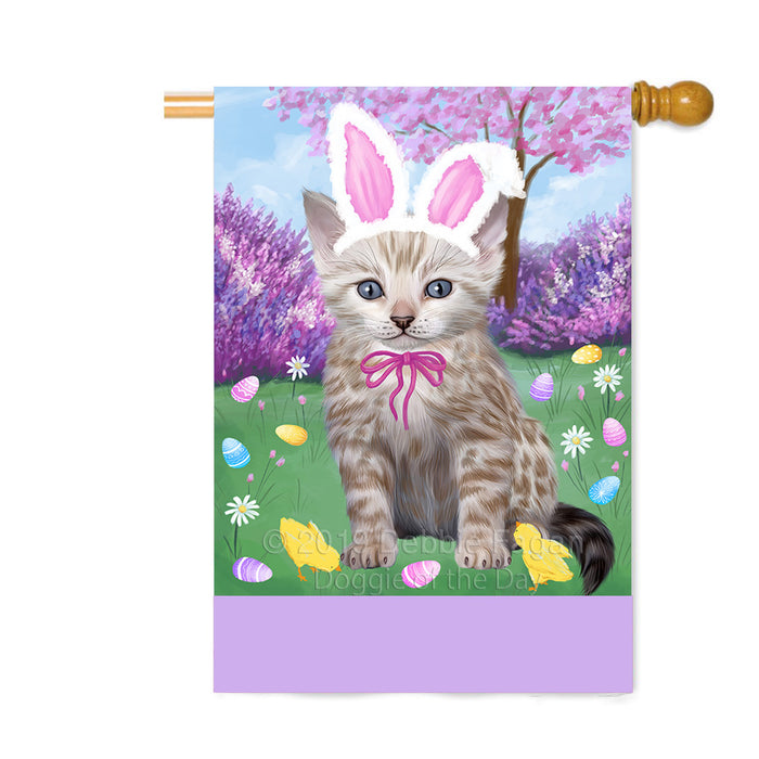Personalized Easter Holiday Bengal Cat Custom House Flag FLG-DOTD-A58808