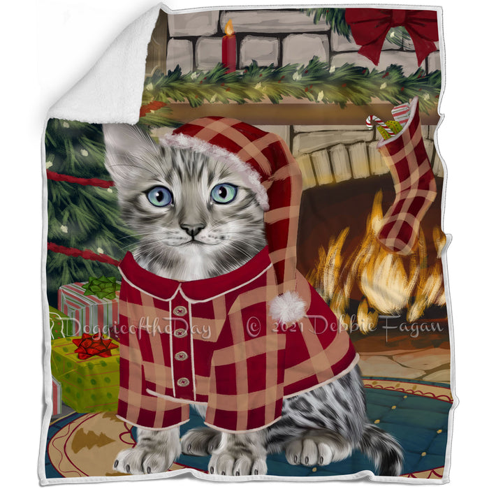 The Stocking was Hung Bengal Cat Blanket BLNKT116238
