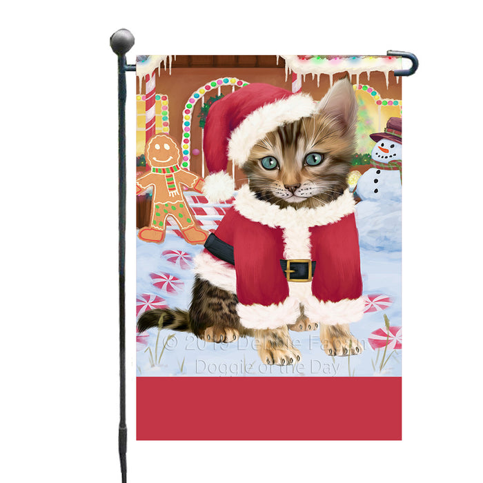 Personalized Gingerbread Candyfest Bengal Cat Custom Garden Flag GFLG63934