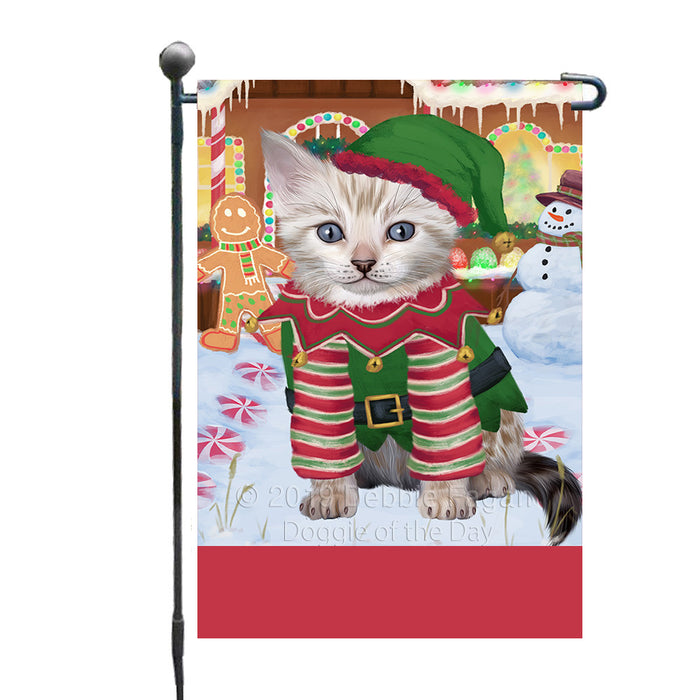 Personalized Gingerbread Candyfest Bengal Cat Custom Garden Flag GFLG63935