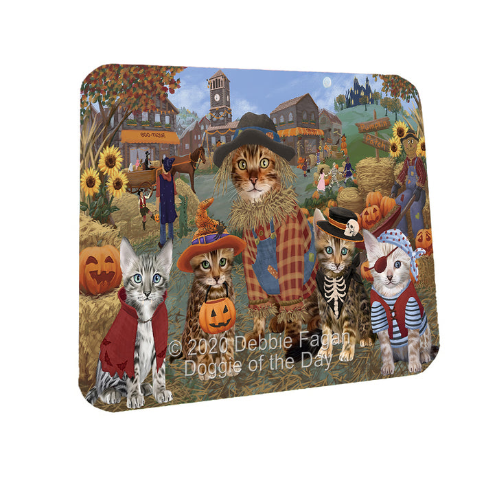 Halloween 'Round Town Bengal Cats Coasters Set of 4 CSTA57909