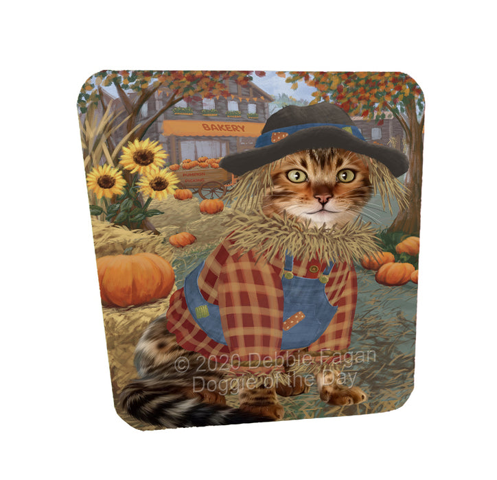 Halloween 'Round Town Bengal Cats Coasters Set of 4 CSTA57836