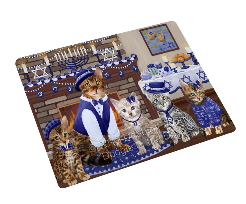 Happy Hanukkah Family and Happy Hanukkah Both Bengal Cats Magnet MAG77575 (Small 5.5" x 4.25")