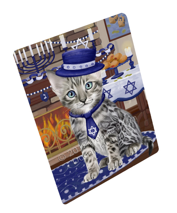 Happy Hanukkah Family and Happy Hanukkah Both Bengal Cat Magnet MAG77407 (Small 5.5" x 4.25")