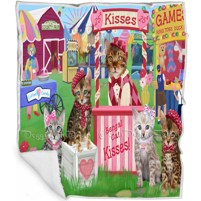 Carnival Kissing Booth Bengal Cats Blanket BLNKT121458