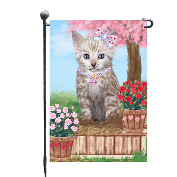 Personalized Rosie 25 Cent Kisses Bengal Cat Custom Garden Flag GFLG64644