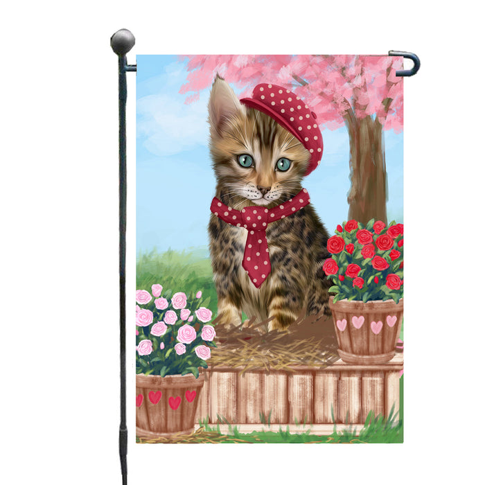 Personalized Rosie 25 Cent Kisses Bengal Cat Custom Garden Flag GFLG64645