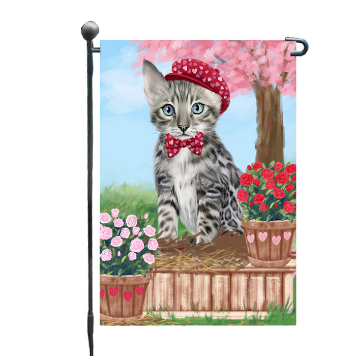 Personalized Rosie 25 Cent Kisses Bengal Cat Custom Garden Flag GFLG64646