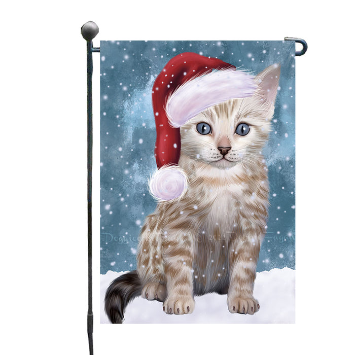 Christmas Let it Snow Bengal Cat Garden Flags Outdoor Decor for Homes and Gardens Double Sided Garden Yard Spring Decorative Vertical Home Flags Garden Porch Lawn Flag for Decorations GFLG68760