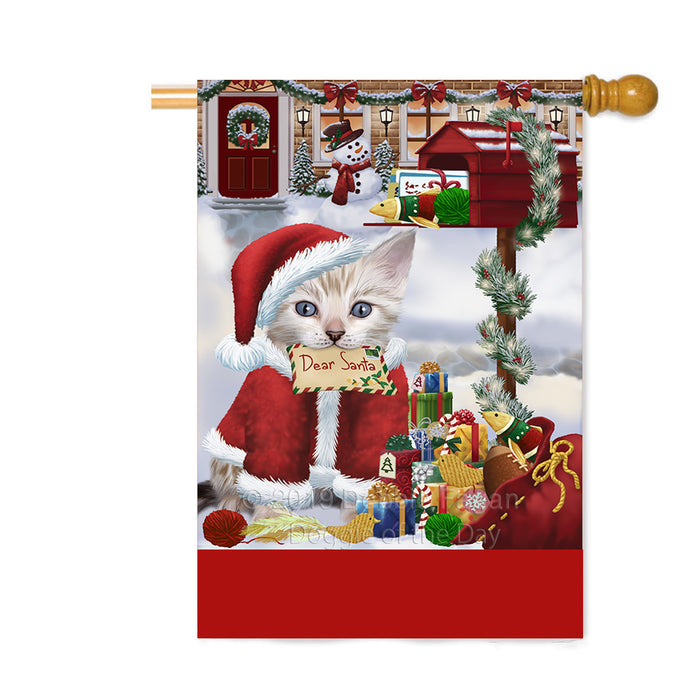 Personalized Happy Holidays Mailbox Bengal Cat Christmas Custom House Flag FLG-DOTD-A59954
