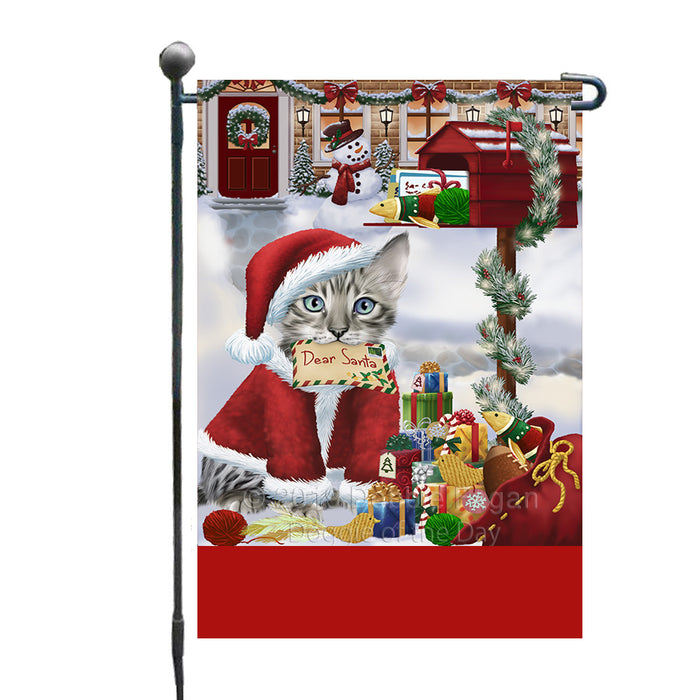 Personalized Happy Holidays Mailbox Bengal Cat Christmas Custom Garden Flags GFLG-DOTD-A59897