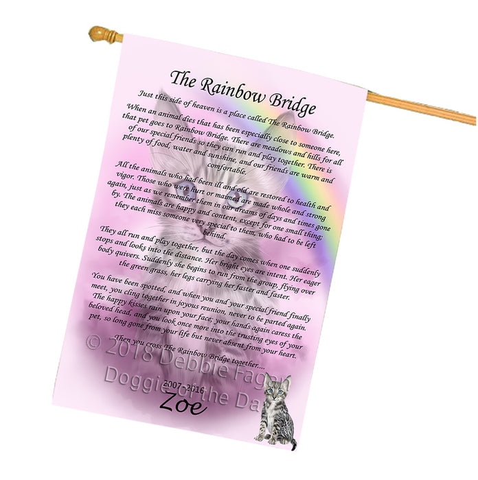 Rainbow Bridge Bengal Cat House Flag FLG56180