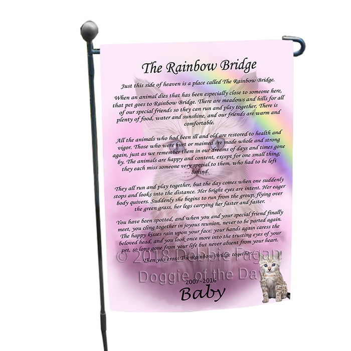 Rainbow Bridge Bengal Cat Garden Flag GFLG56045