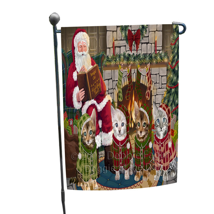 Christmas Cozy Holiday Tails Bengal Cats Garden Flag GFLG55391