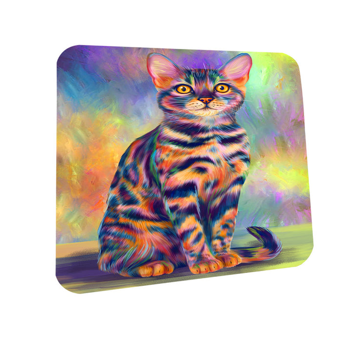 Paradise Wave Bengal Cat Coasters Set of 4 CST56013