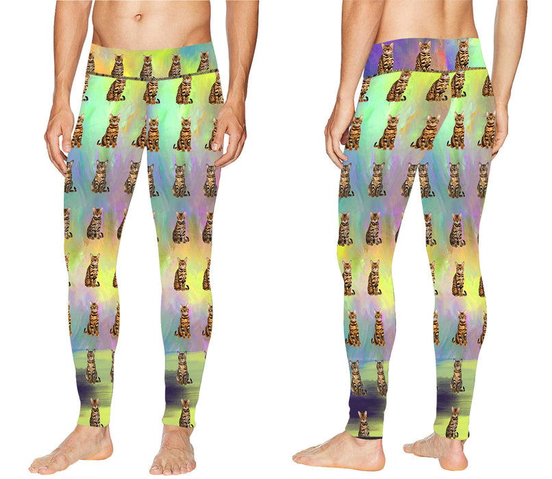 Paradise Wave Bengal Cats All Over Print Meggings