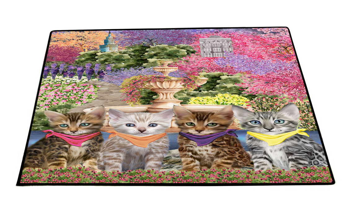 Bengal Cats Floor Mat, Explore a Variety of Custom Designs, Personalized, Non-Slip Door Mats for Indoor and Outdoor Entrance, Pet Gift for Cat Lovers