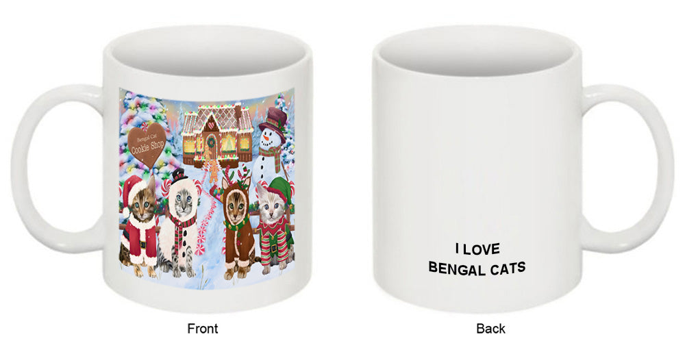 Holiday Gingerbread Cookie Shop Bengal Cats Coffee Mug MUG51502