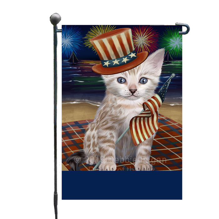 Personalized 4th of July Firework Bengal Cat Custom Garden Flags GFLG-DOTD-A57776