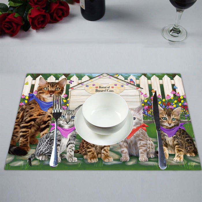 Spring Dog House Bengal Cats Placemat