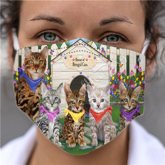 Spring Dog House Bengal Cats Face Mask FM48771