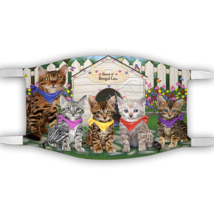 Spring Dog House Bengal Cats Face Mask FM48771