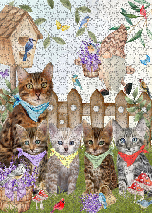 Bengal Cats Jigsaw Puzzle, Interlocking Puzzles Games for Adult, Explore a Variety of Designs, Personalized, Custom,  Gift for Pet and Cat Lovers