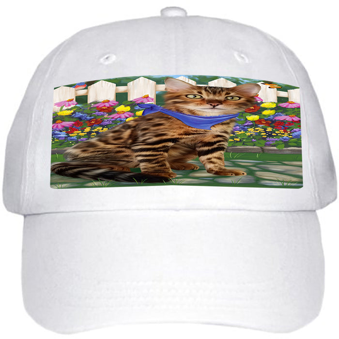 Spring Floral Bengal Cat Ball Hat Cap HAT60432