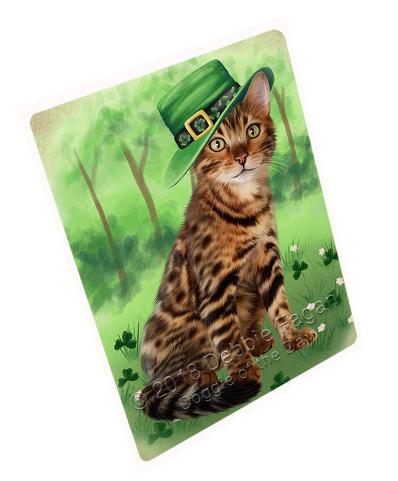 St. Patricks Day Irish Portrait Bengal Cat Cutting Board C77196