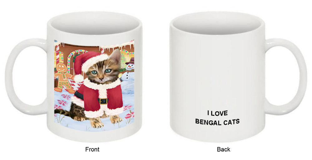 Christmas Gingerbread House Candyfest Bengal Cat Dog Coffee Mug MUG51571