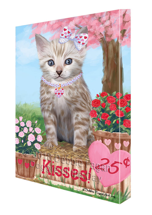 Rosie 25 Cent Kisses Bengal Cat Canvas Print Wall Art Décor CVS124559