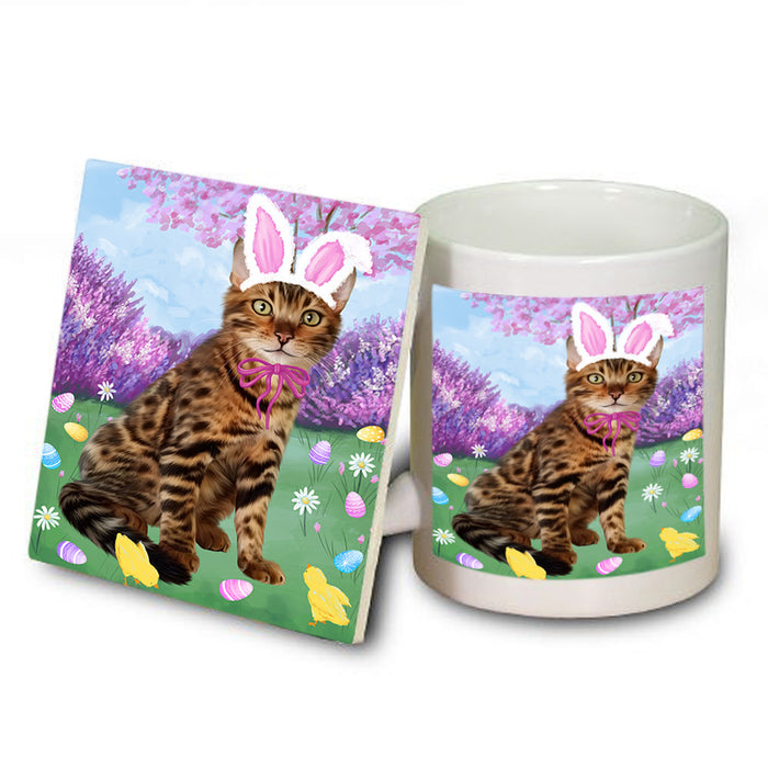 Easter Holiday Bengal Cat Mug and Coaster Set MUC56865