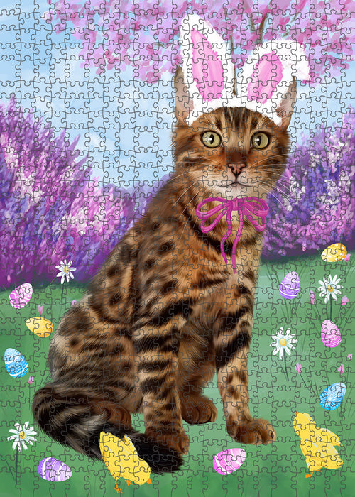 Easter Holiday Bengal Cat Puzzle with Photo Tin PUZL95808