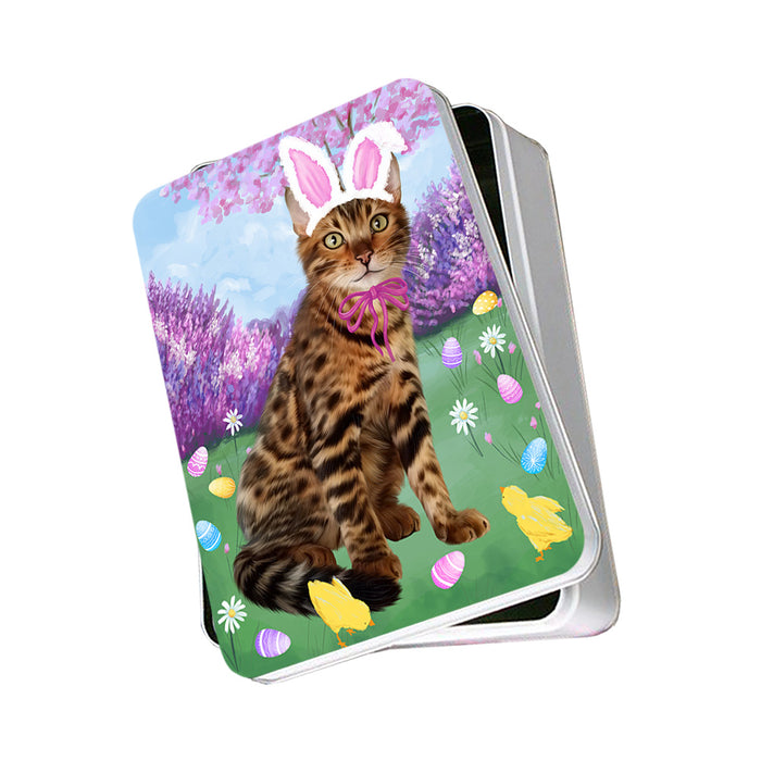 Easter Holiday Bengal Cat Photo Storage Tin PITN56816