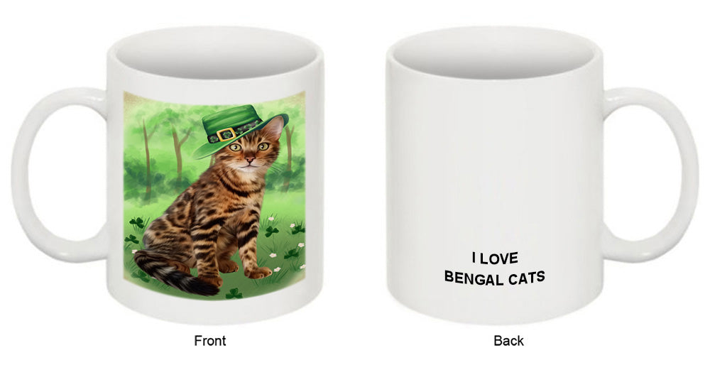 St. Patricks Day Irish Portrait Bengal Cat Coffee Mug MUG52375