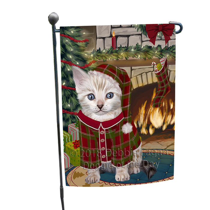 The Stocking was Hung Bengal Cat Garden Flag GFLG55493